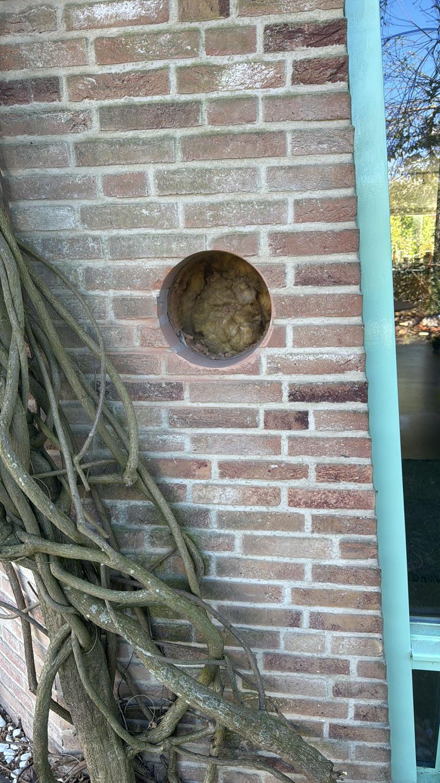 Nette kernboring in gevelmetselwerk